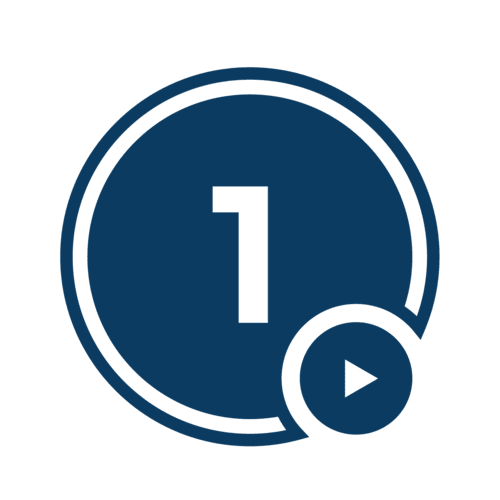 icon mit der Zahl eins zum Thema Bestätigung & Versand
