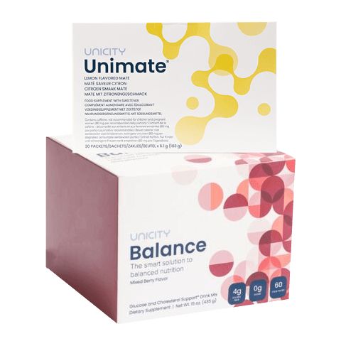 UNICITY FEEL GREAT Set Gesundheit & Schönheit Unicity Balance Mixed Berry + Unimate LEMON 